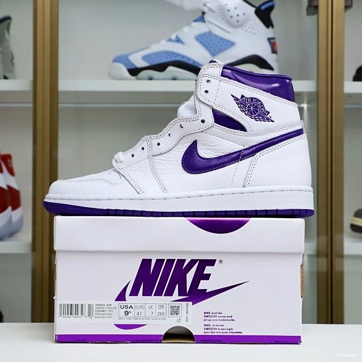 Purple Air Jordan OG Court 1 High 1113